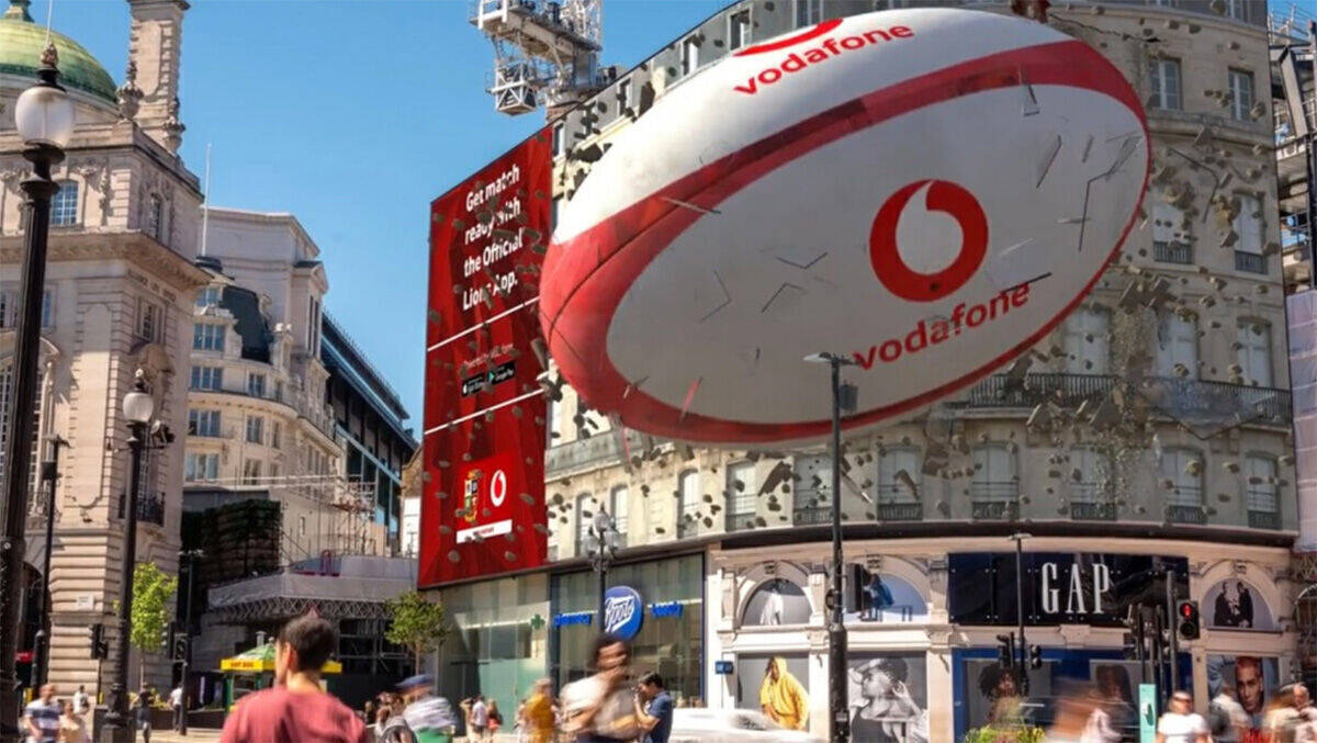 Vodafone beeindruckt die Londoner am Piccadilly Circus in 3D.