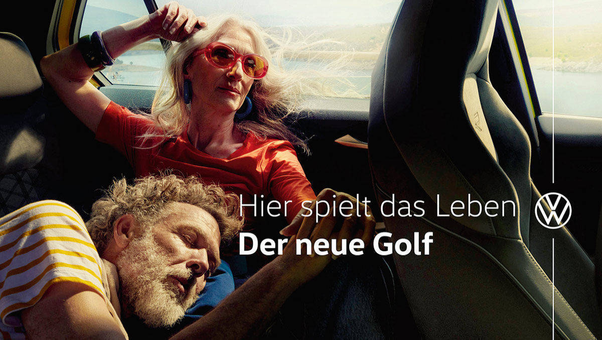 Out-of-Home-Motiv für den neuen Golf 8.