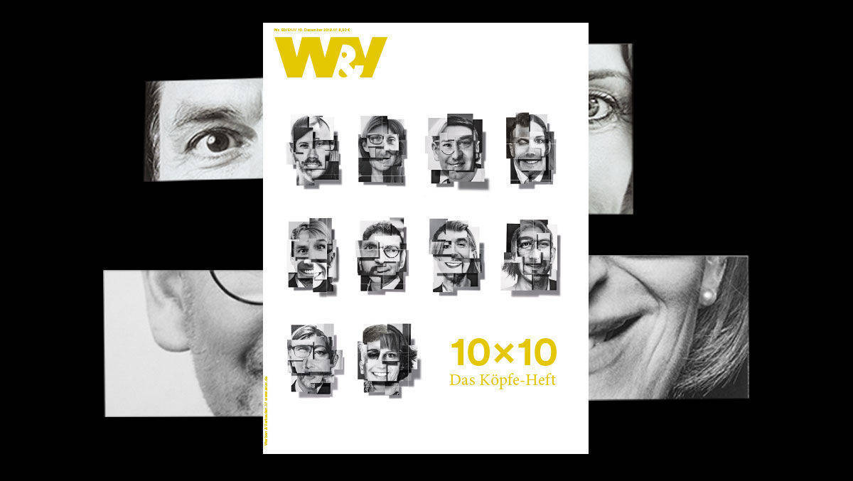 In der aktuellen Ausgabe der W&V stellen wir alle 100 Köpfe 2019 vor.
