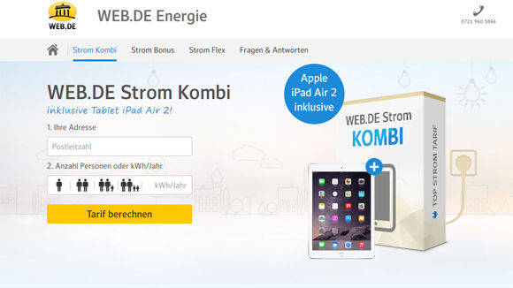 Das neue Angebot Web.de Strom ist ab sofort bundesweit verfügbar.