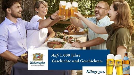 Erstes Motiv der neuen Werbekampagne der Bayerischen Staatsbrauerei Weihenstephan