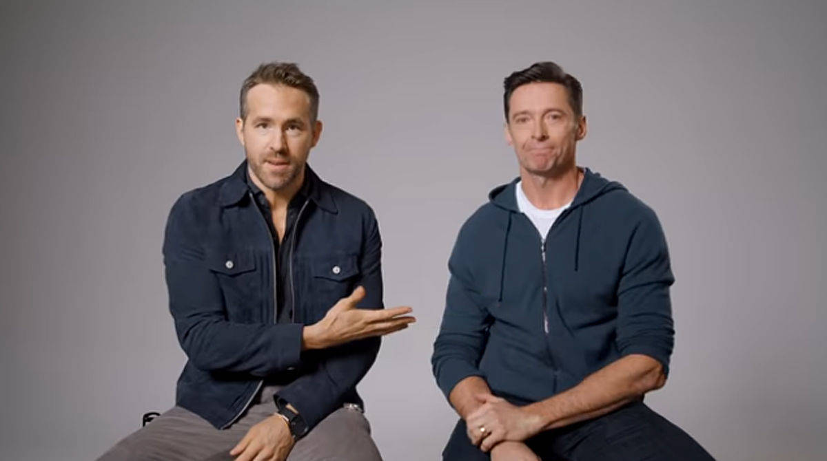 Ryan Reynolds (l.) und Hugh Jackman wollten einander mit Werbespots beistehen. Das hat nur so halb geklappt - und geht nun viral.