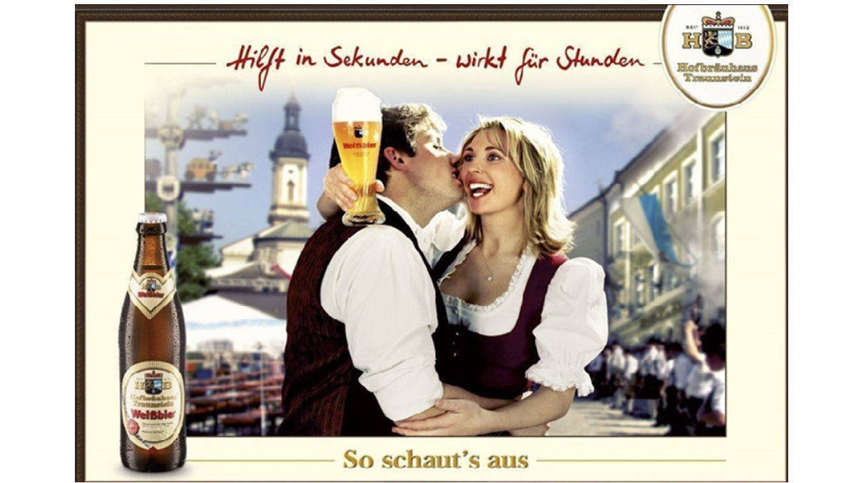 Auf der Website des Biermarke Hofbräuhaus Traunstein war dieses Motiv zu sehen.