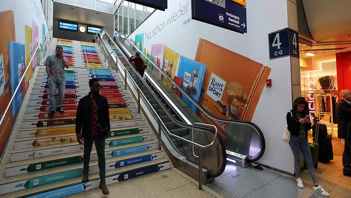 Stairbranding von Ritter Sport.