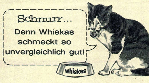 Ausschnitt aus der ersten Whiskas-Werbung in Deutschland 1962