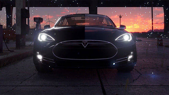 Fan-Hommage an Tesla in CG. 