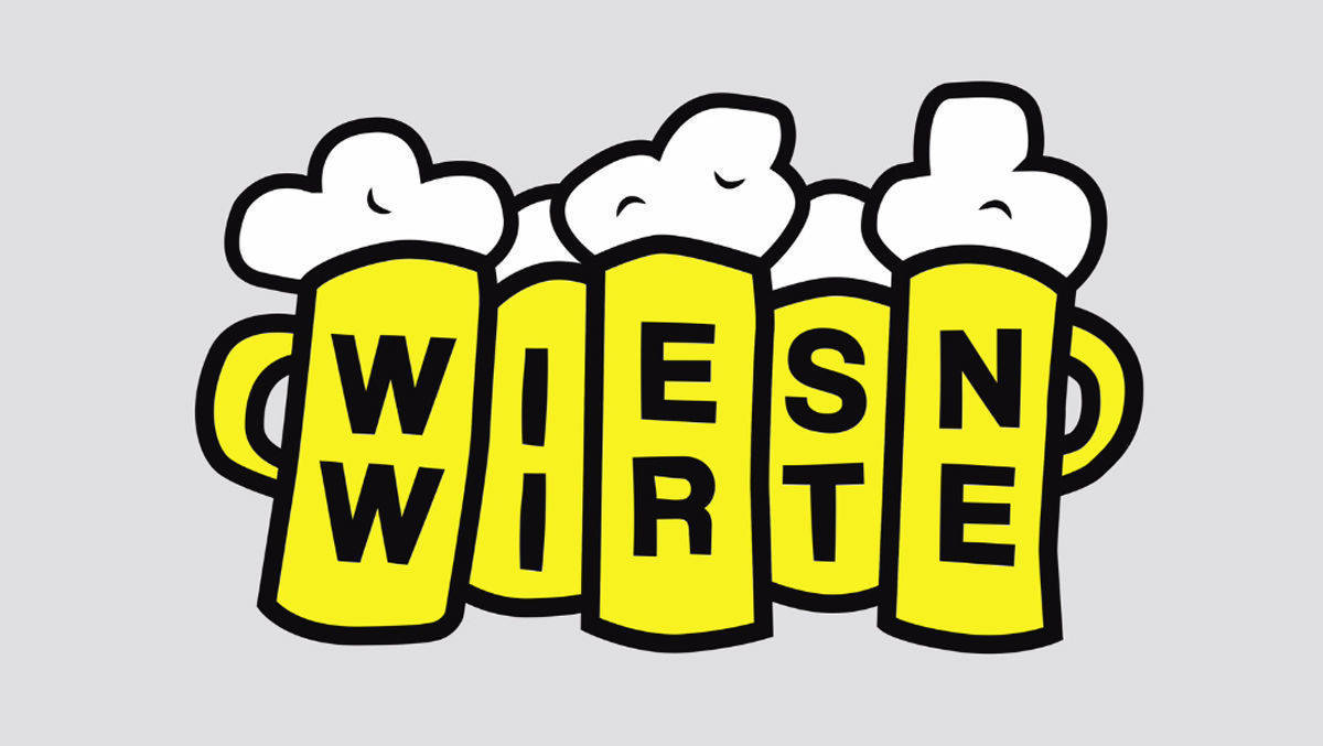 Design für die Wiesn-Wirte: Schäumende Schrift für das rauschende Event.