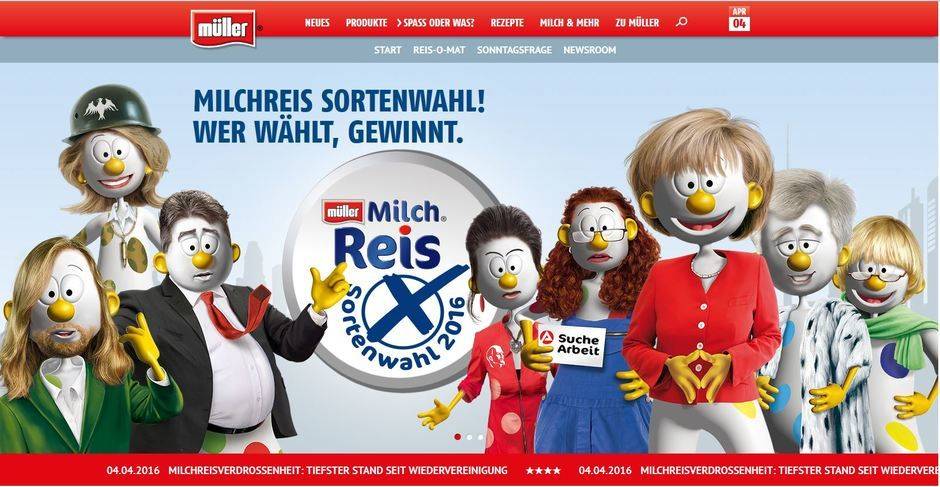 Die Kampagnenwebsite informiert über die "Wahlprogramme".