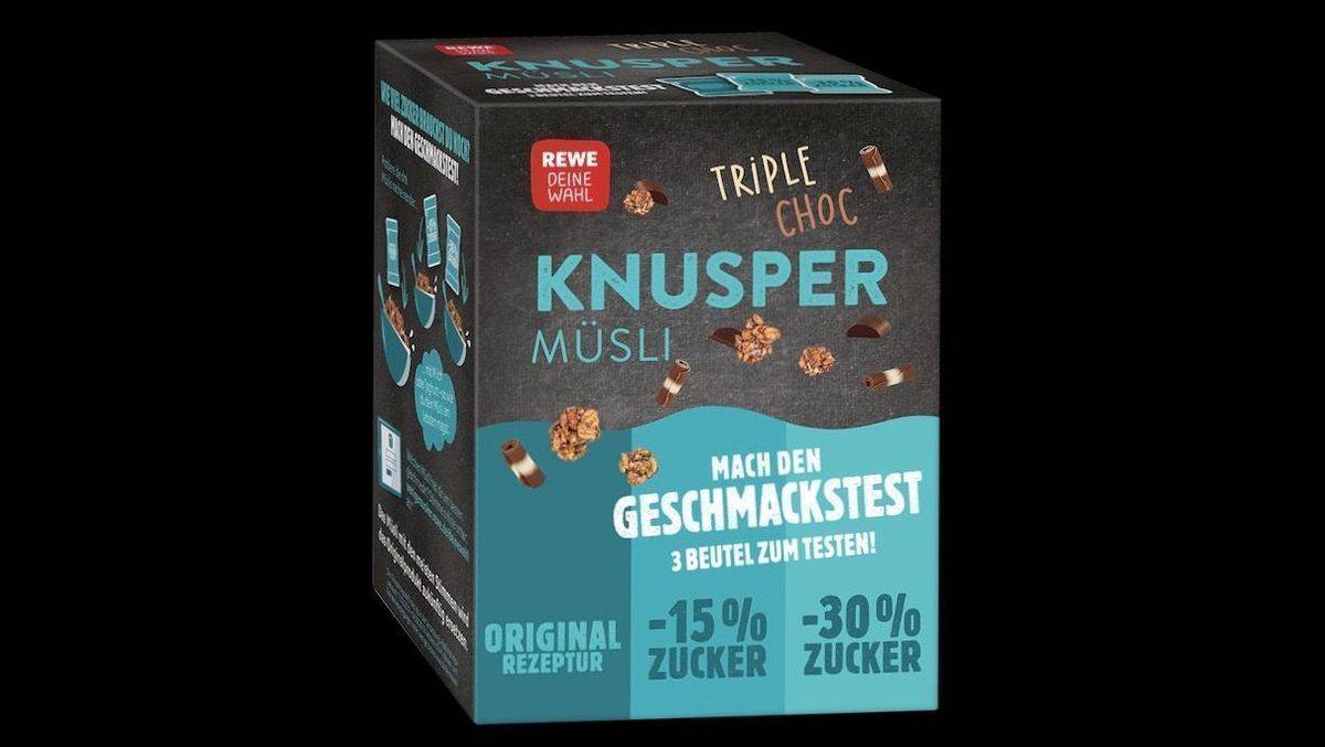 Mit fast 30 Prozent Zucker ist das Triple Choc Knuspermüsli noch eine wahre Zuckerbombe.