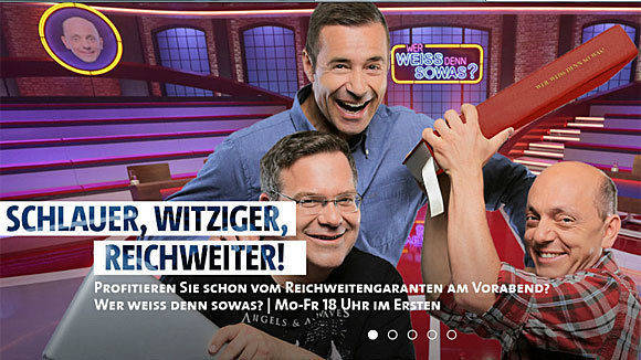 Inzwischen eine sehr stabile Bank im ARD-Vorabend: Quizshows.