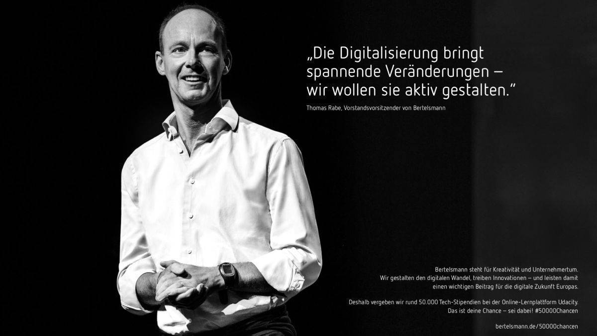 Die Digitalisierung aktiv gestalten: Das ist das Anliegen von Bertelsmann-Chef Thomas Rabe.