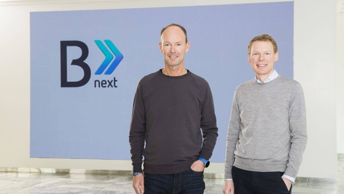 Thomas Rabe und Rolf Hellermann freuen sich über gute Bertelsmann-Zahlen.