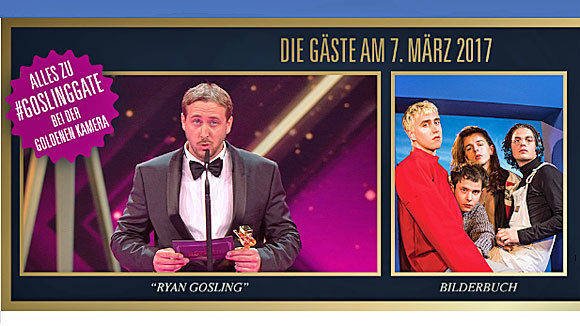 So sah das Gosling-Double auf der Bühne und auf der Einladung zur ProSieben-Enthüllungsshow aus ...