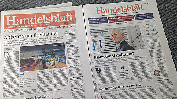 Vorher- nachher: Seit Montag erscheint die Zeitung im neuen Layout (rechts).