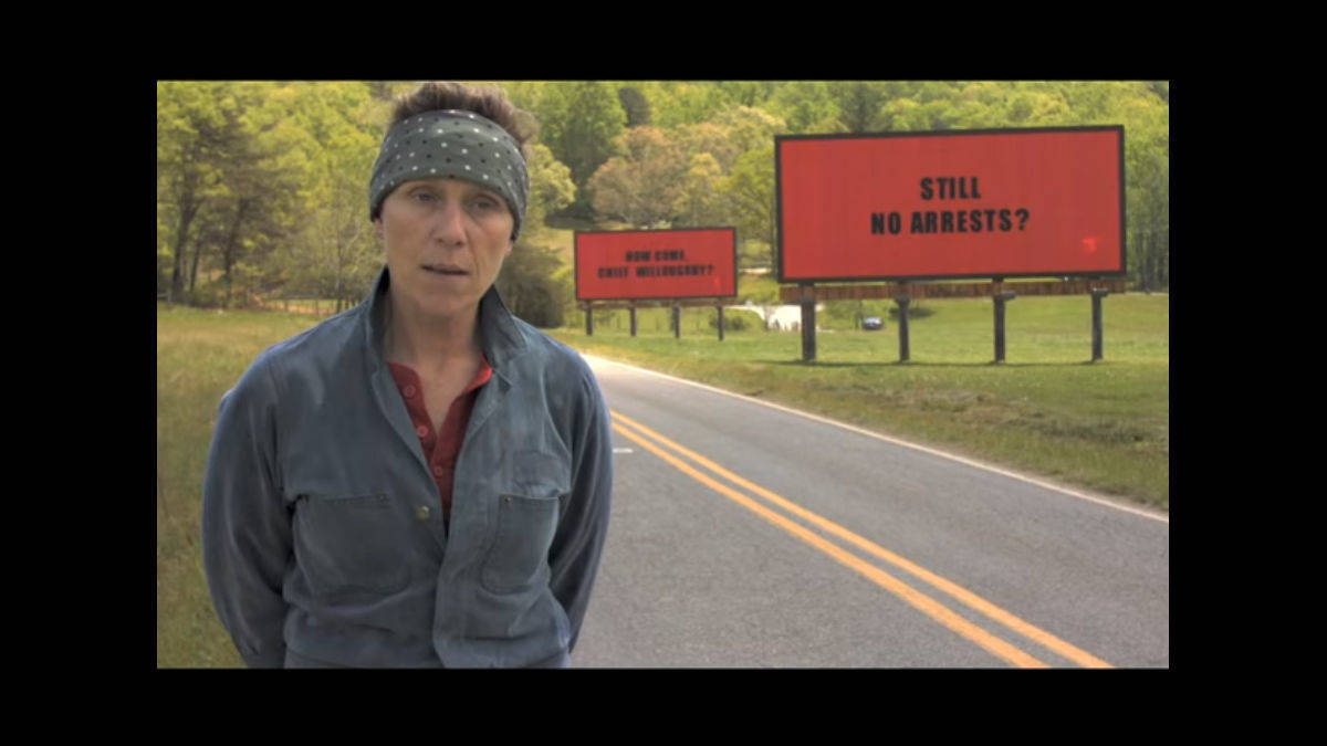 Frances McDormand in "Three Billboards outside Ebbing, Missouri".