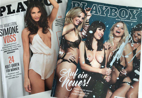 Alter (l.) und neuer "Playboy" im Vergleich. Vorher Spaß, nun Liebe.