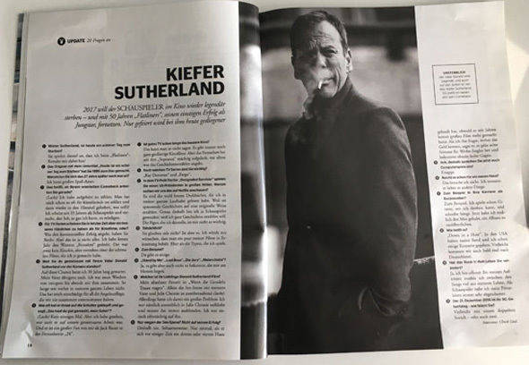 Interview mit Kiefer Sutherland: geläuterter echter Kerl ("Playboy" 1/17) - in aufgeräumter Optik.