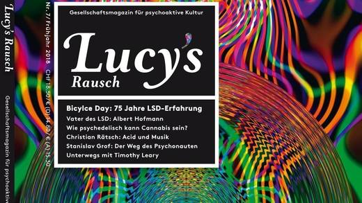 Die Assoziation mit dem Beatles-Song "Lucy in the Sky with Diamonds" kommt und nicht zufaölig in den Sinn: SOnderausgabe des Magazins "Lucy's Rausch".