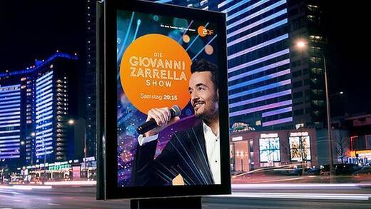 Der orangefarbene Kreis steht nun auch bei der Promotion für das ZDF.