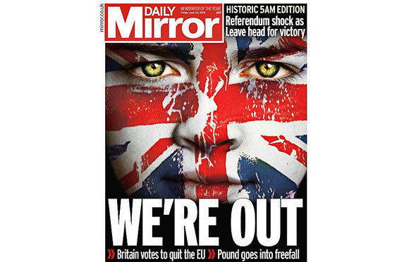 Nach dem Brexit: Der "Daily Mirror" gibt sich dem Nationalismus hin.