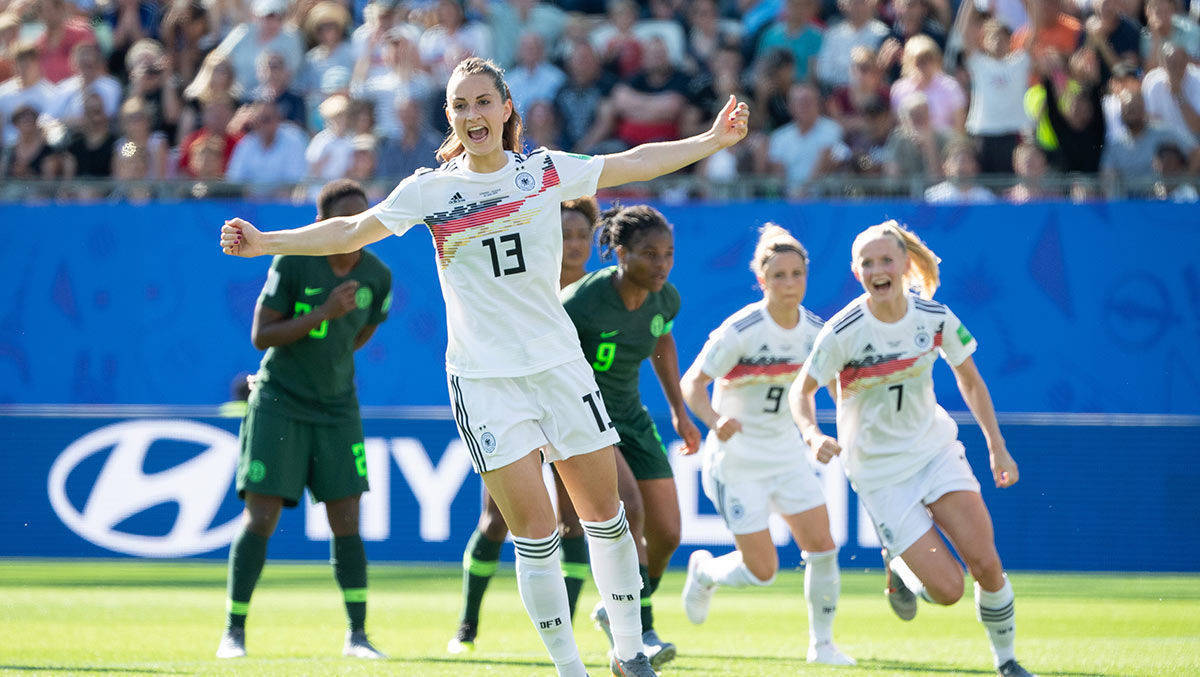 Deutschland bei der Frauenfußball-WM: Sara Däbritz nach ihrem 2:0 im Achtelfinale gegen Nigeria.