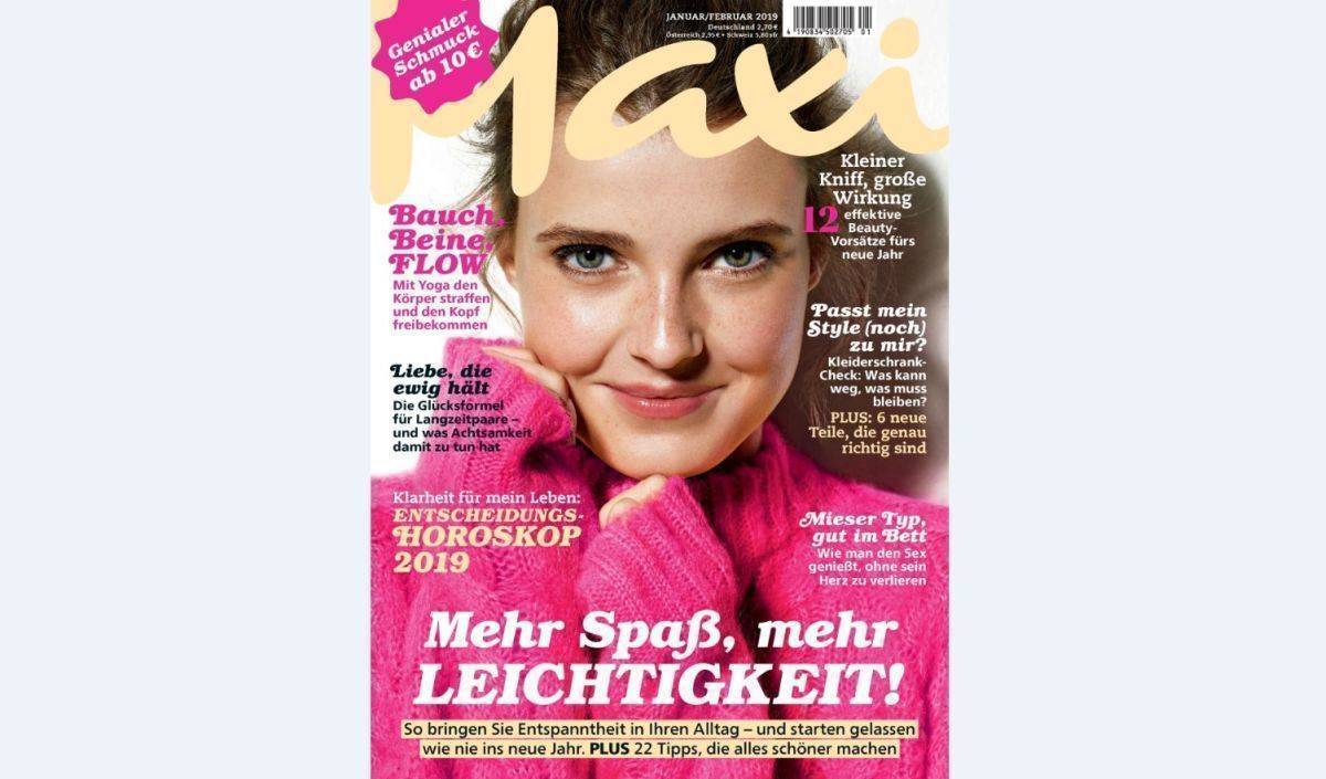 Maxi: Mit der Januar-Ausgabe 2019 verabschiedet sich das Heft vom Kiosk.