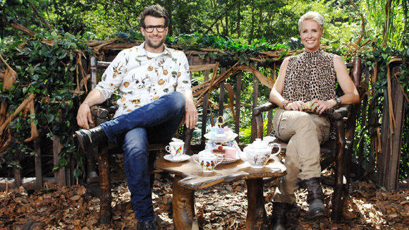 Daniel Hartwich und Sonja Zietlow im Dschungelcamp 2016. Foto: RTL/Stefan Menne