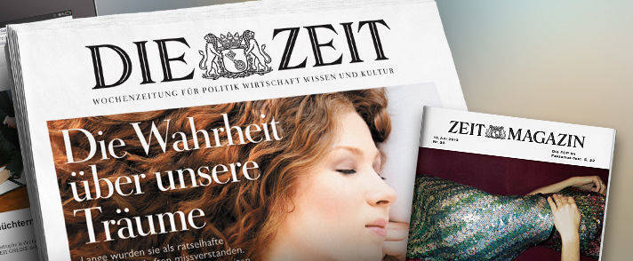 Die Wochenzeitung Die Zeit entwickelt sich in Print sehr erfreulich, was die Werbeumsätze angeht.