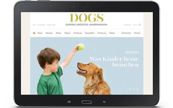Fürs Lesen auf dem Mobilgerät hat die Webseite von "Dogs" nun ein "responsives" Design bekommen, das sich der Größe des Bildschirms und der Drehrichtung anpasst.