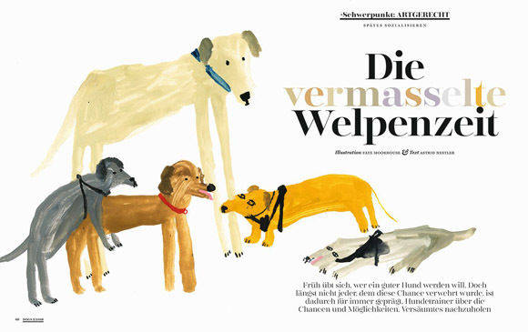 Blick ins Heft: Welpenzeit in "Dogs".
