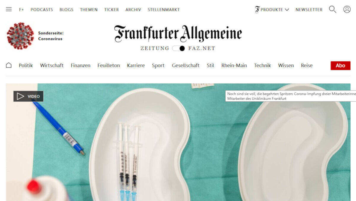 Die FAZ strukturiert um.