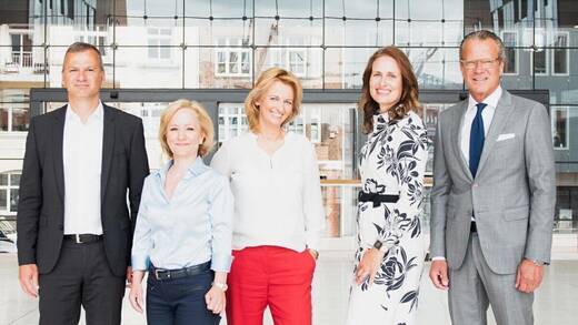 Die neue Führungsriege bei Funke (v.l.): Christoph Rüth, Andrea Glock, Simone Kasik, Bianca Pohlmann und Jochen Beckmann.