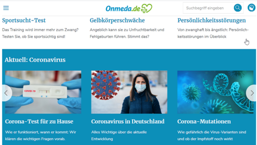 Onmeda.de ist eines der führenden Gesundheitsportale in Deutschland.