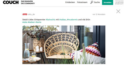 Gruner und Jahr weitet sein Lizenzgeschäft aus. Im Bild: Lieblingsstücke der Wohnzeitschrift Couch und Versandhändler Otto