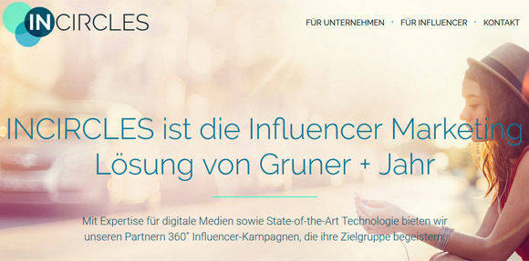 Auf der Plattform Incircles will Gruner + Jahr Werbungtreibende und Multiplikatoren im Web zusammenbringen.