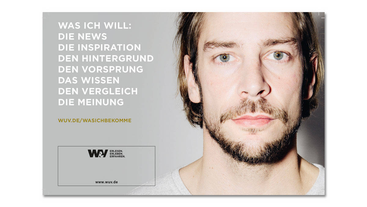 Ohne Photoshop, dafür ehrlich: W&V steht für den ungeschönten Blick auf die Branche.