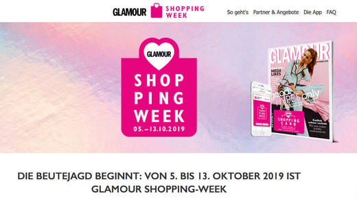 Die traditionelle Einkaufswoche von Glamour findet zweimal jährlich statt.