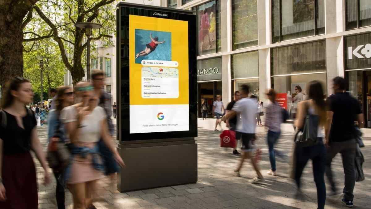 Innovativ: Google wirbt derzeit mit einer datenbasierten Echtzeitkampagne auf Digital Out-of-Home.