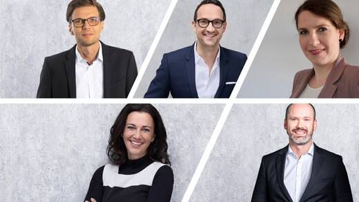 V.l.o.n.r.u. Tim Lammek, Frank Fröhling, Hilleken Zeineddine, Heike Gorski, Benjamin Schulze