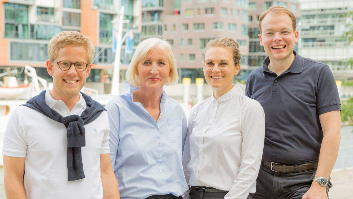 Führungsteam der neuen G+J-Familienredaktion (v.l.): Thorsten Heger, Rosa Wetscher, Franziska Klingspor, Bernd Hellermann.