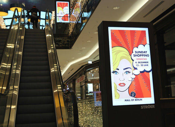 Public-Video-Screens bietet Ströer nun auch in der LP12 Mall of Berlin als Werbeflächen an.
