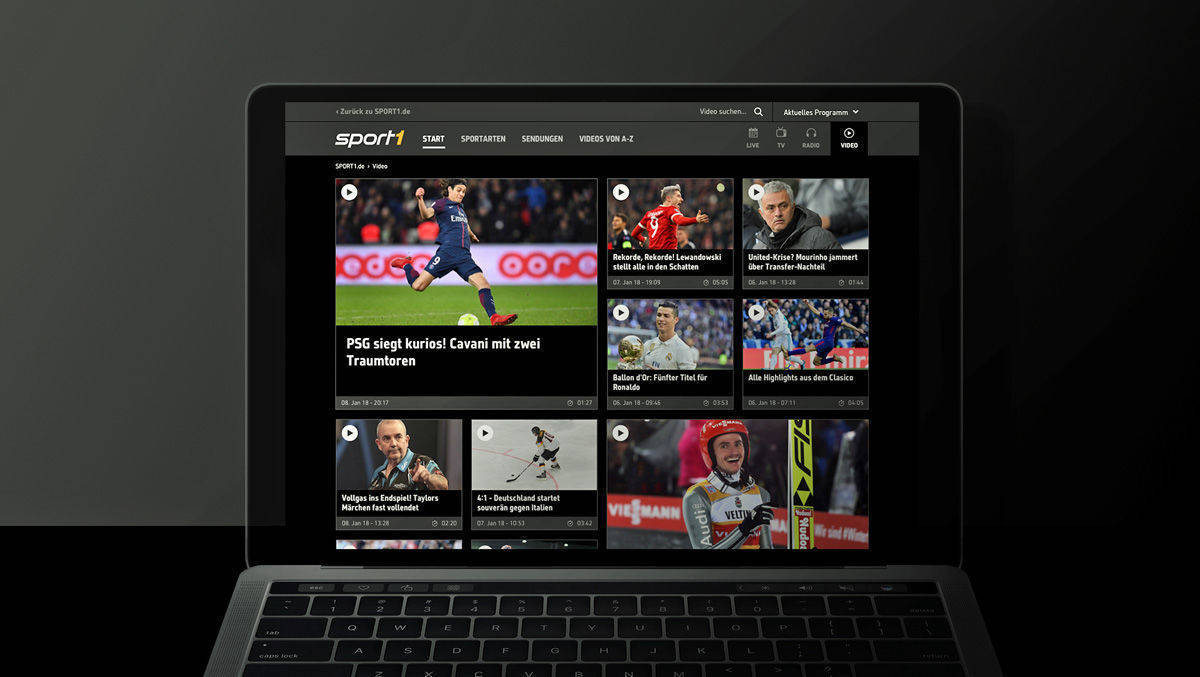 Sport 1 hat seine Videoplattform aufpoliert und macht On-Demand-Inhalte zugänglicher.