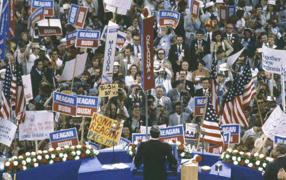 Ronald Reagan im Wahlkampf 1980.