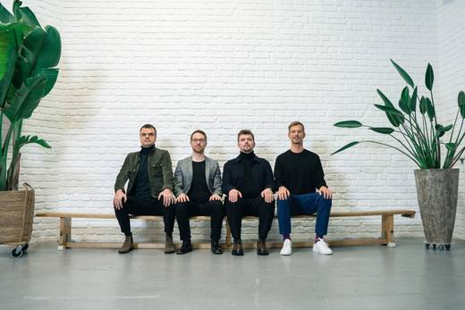 Die neue GQ-Führungsriege (v.l.): André Pollmann, Johannes Patzig, Michalis Pantelouris, Joko Winterscheidt.