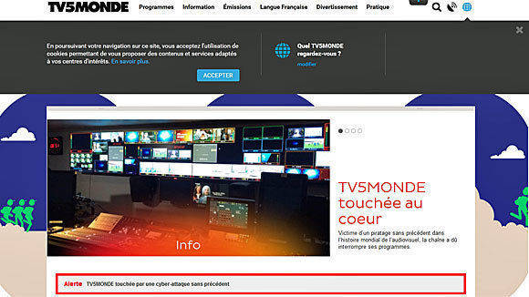 Störungshinweise statt News: Die EU-Kommission glaubt, dass Hacker-Angriffe wie durch Dschihadisten auf den französischen Kanal TV5 Monde bei anderen Sendern nicht auszuschließen sind.