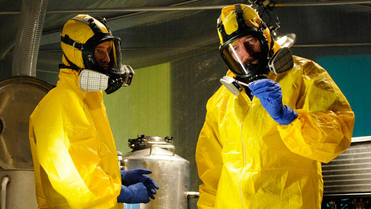 Profiköche: Jesse Pinkman (l.) und Walter White in ihrem Meth-Labor der Serie "Breaking Bad".