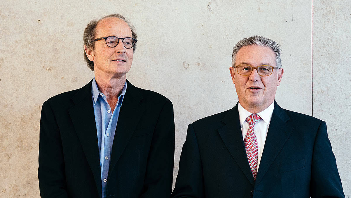 ZAW-Geschäftsführer Manfred Parteina (links) und ZAW-Präsident Andreas F. Schubert präsentieren die Werbebilanz 2018.