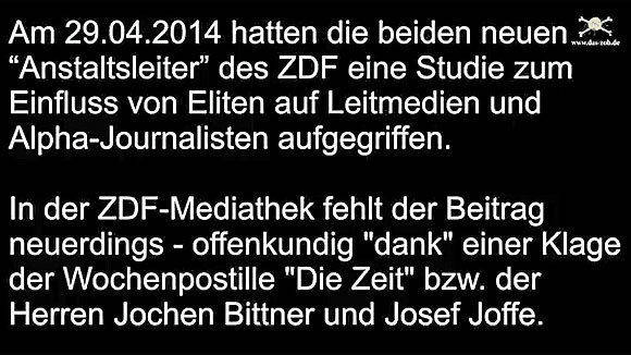 "das ZOB" dokumentierte via Youtube das Zuviel an ZDF-Satire für "Zeit"-Autor Josef Joffe und andere.