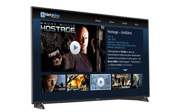 Mit der Streaming-App Netzkino sind jetzt die Smart-TV-Geräte von Panasonic ausgerüstet.