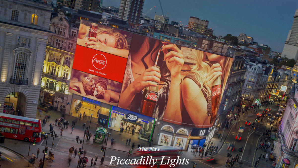 Landsec, der Inhaber der digitalen Werbefläche, trommelt im Netz für den Standort am Piccadilly Circus.